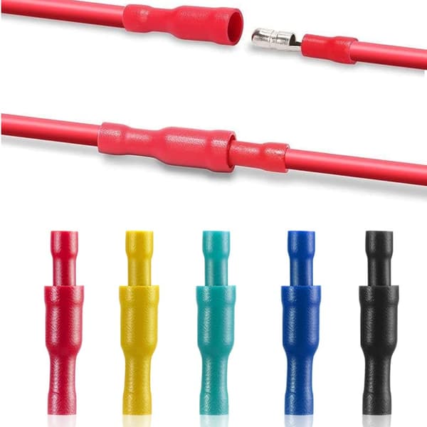100 stk. kugleformede stik, isolerede ledningsforbindelser, crimp-forbindelser