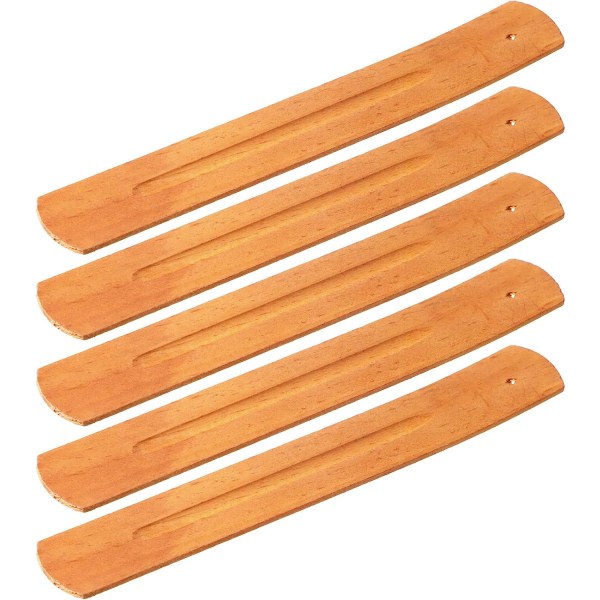 5 delar rökelsepinnar hållare rökelsebrännare askfångare, 9,06 tum lång (gulbrun)