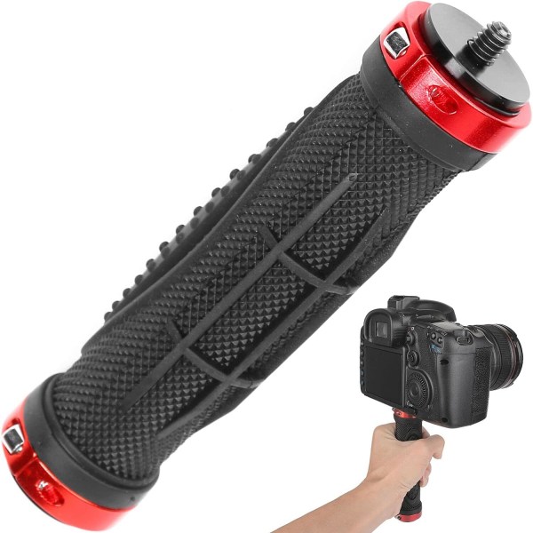 Kamerahandtagsstöd Stabilisator med 1/4" hanskruv för digital videokamera Actionkamera LED-videoljus Smartphone