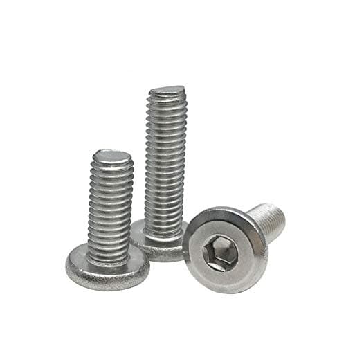 10-pakning rustfrie stål sekskant flate hodeskruer (M6 x 35mm)