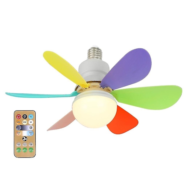 Remote Control E27 Ceiling Fan With Memory Function For Home Offices Bedroom