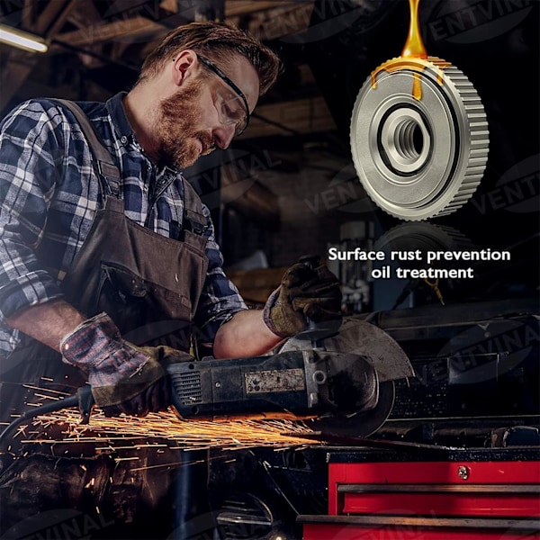 Hurtigutløsermutter SDS Clic M14, for alle vinkelslipere AEG, Black & Decker, Dewalt, Flex, Hitachi, Metabo, Makita etc. (1x spennmutter)
