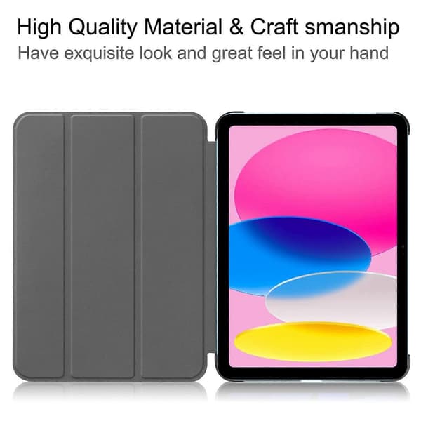 Etui til iPad (2025)/10.9 (2022) Anti-Drop Læder Stand Tablet Cover