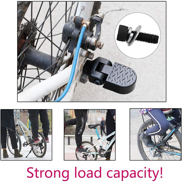 2 stk. aluminiumlegering cykel fodstøtter, skridsikre fodstøtter, stunt-fodstøtter, skridsikre bagerste fodpedaler, mountainbikes, cykeltilbehør