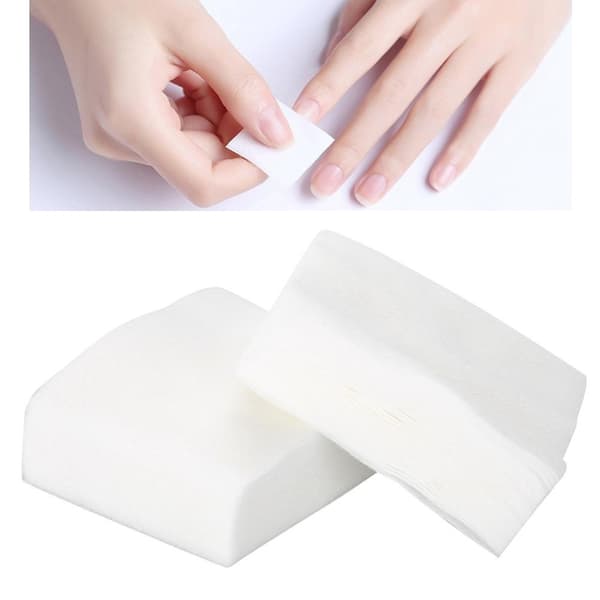 500-pack - Nagelservetter - Luddfria pads för naglar white