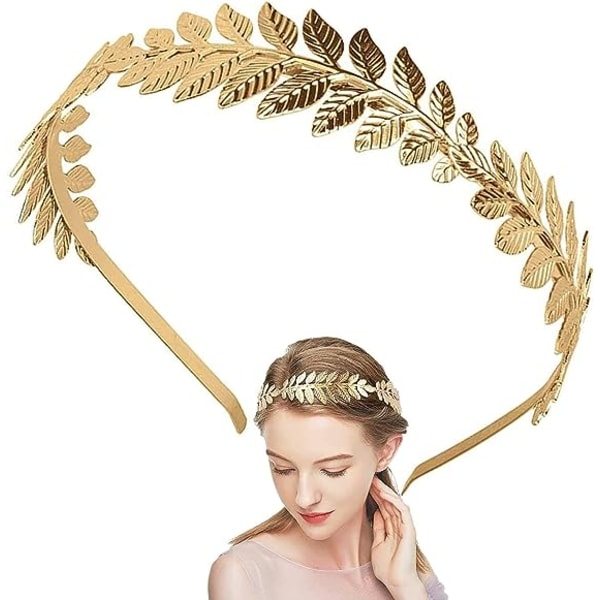 Bladhuvudband, Fashion Guldfolie Hårband Tiara Vintage Roman Goddess Blad Brudkrona Gren