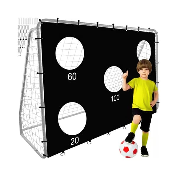 Fodboldmål i metal med sniperdug - 240x170cm