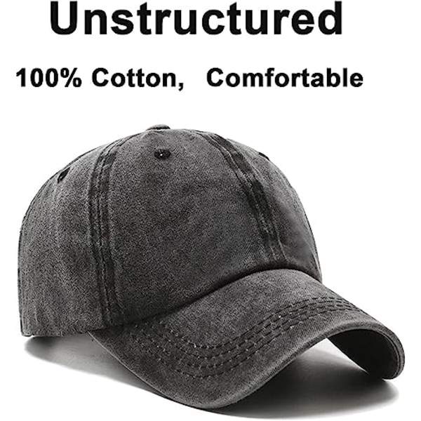 2 stk. Vintage Vasket Distressed Baseball Cap Dad Golf Hat til Mænd og Kvinder