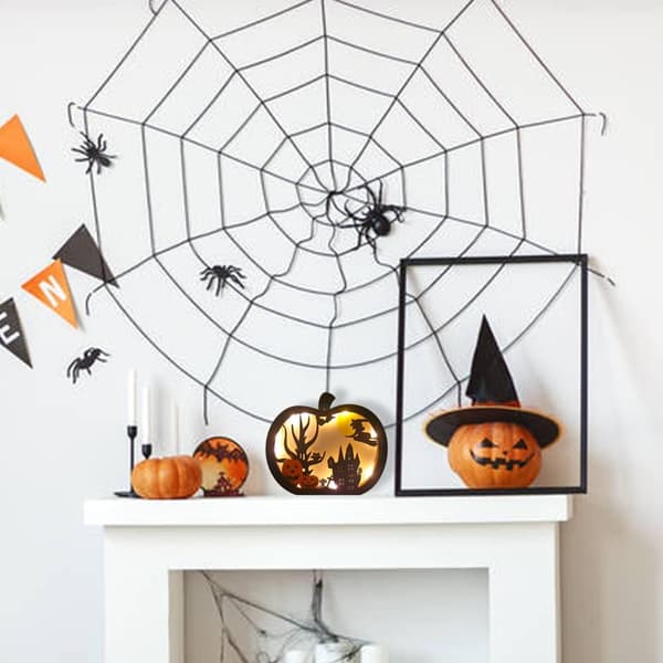 Halloween trædekoration, let efterårsborddekoration til Halloween Thanksgiving høst efterår