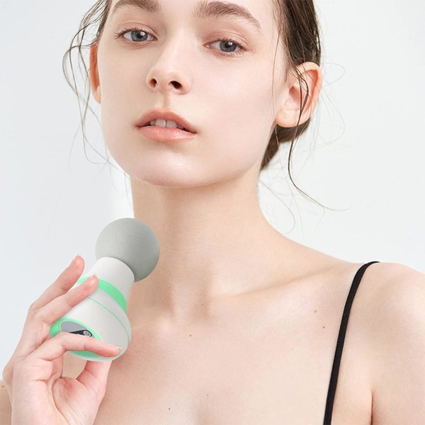 Mini massager, bärbar fickmassager, stödjer kvinnors USB-laddning, 6-växlad vibrationsläge, huvud och nacke för att slappna av muskler och lindra smärta