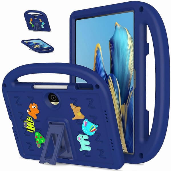 Stödfodral för Honor Pad 9 EVA+PC Tablet Skyddsfodral med Axelrem - Marinblå
