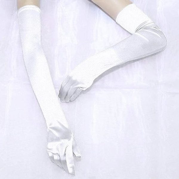 Albuelangs hansker Kvelds opera hansker Lange hansker Maskeradeball hansker 1920-talls stil Prom hansker Fest Bryllup Prom Opera Sateng hansker