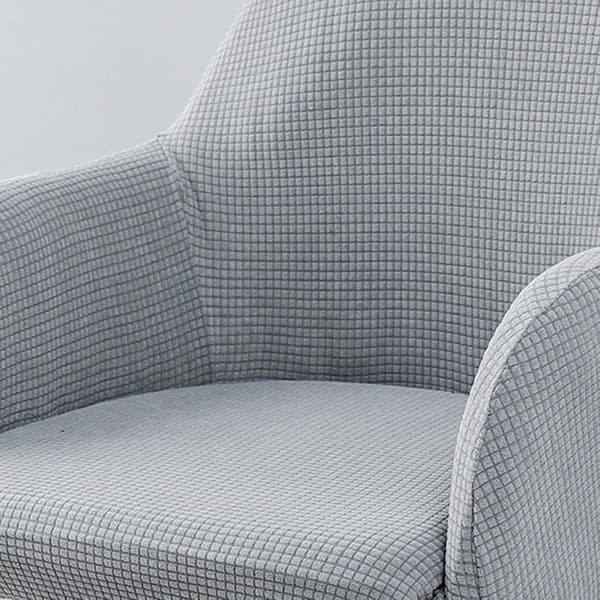 Elastiskt stolsöverdrag, restaurang- och kontorsstolsöverdrag, skyddande överdrag Silver grey