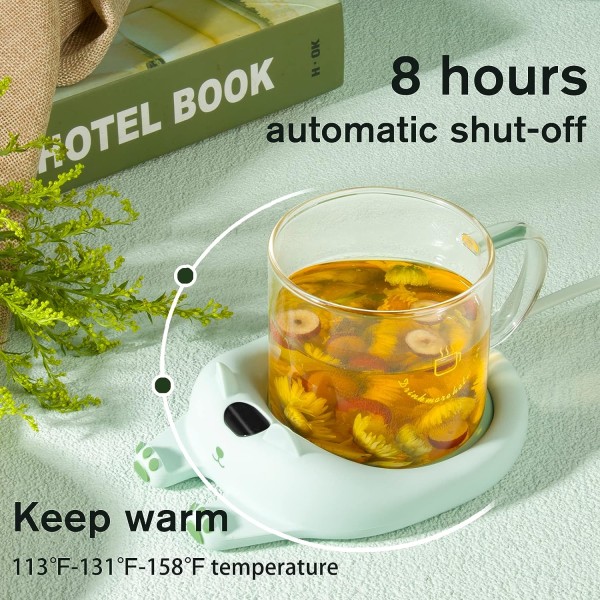 Termosmugg, kaffevärmare, för bordsmugg, kaffevärmare, automatisk avstängning, smart värmeljus, 3 temperaturinställningar, (mugg ingår ej)