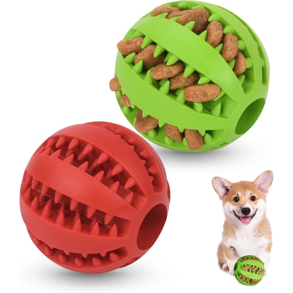 2st hundleksaksbollar, hundleksaksboll, naturgummileksakshund, hundbollsträningstandintelligensleksak