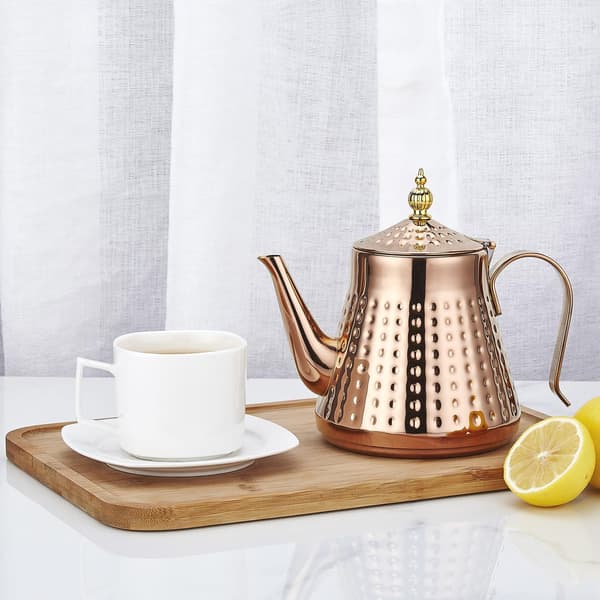 1200ml, Tekanna i rostfritt stål med avtagbar infuser, Spisplatta