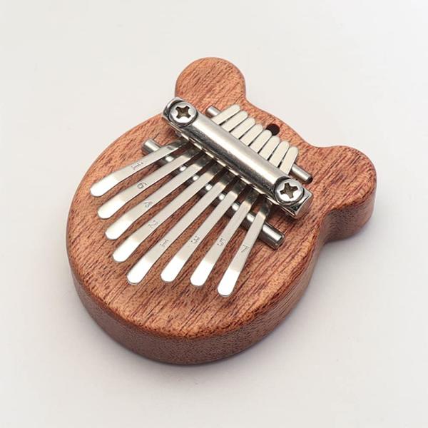 Mini Kalimba 8-tangenters tommelpiano, solid akryl fingerpiano med snor