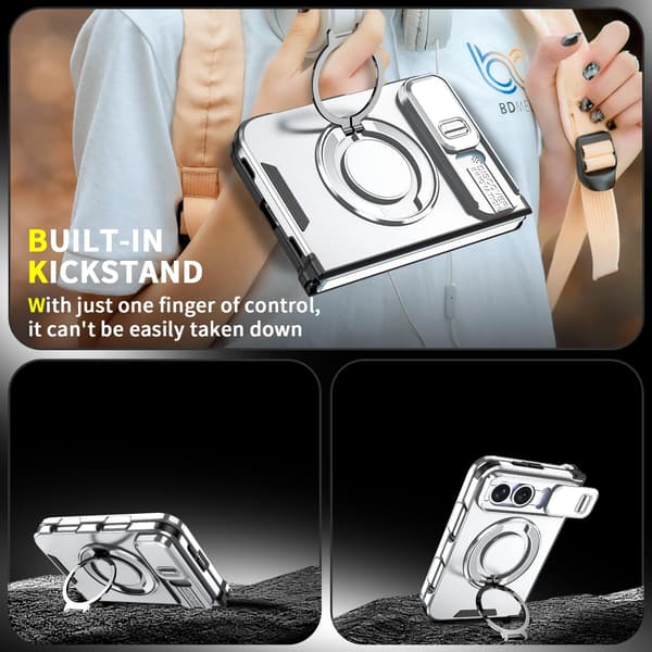 Kompatibelt med iPhone Duo-fodral med integritetsskydd för kameralins, silver Silver