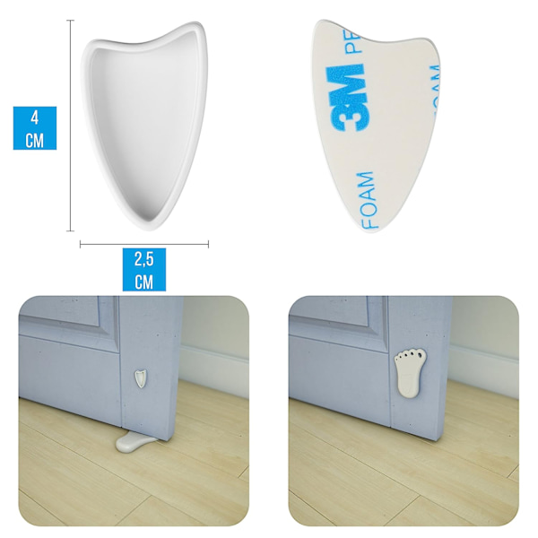 Dörrstoppar (4-pack) | av THUNDER SCOUT | Perfekt för barnsäkerhet – Luktfri och robust