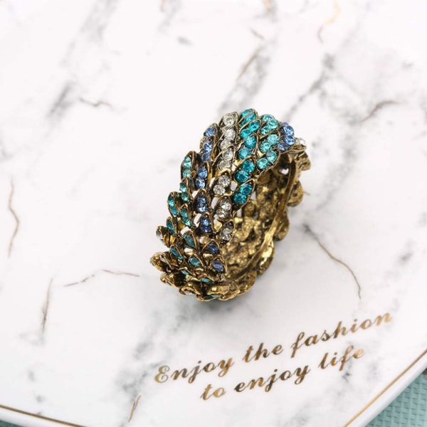 Jeweled servettringar Set med 6 - Vintage metall Crystal servettringar hållare för bröllopsfest semester
