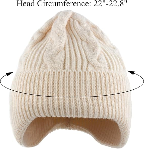 Dame Vinter Beanie Hat Varm Blød Stræk Slouchy Skully Strikhue