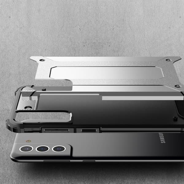Samsung Galaxy S21 Plus - Deksel/Mobildeksel - Tøff silver