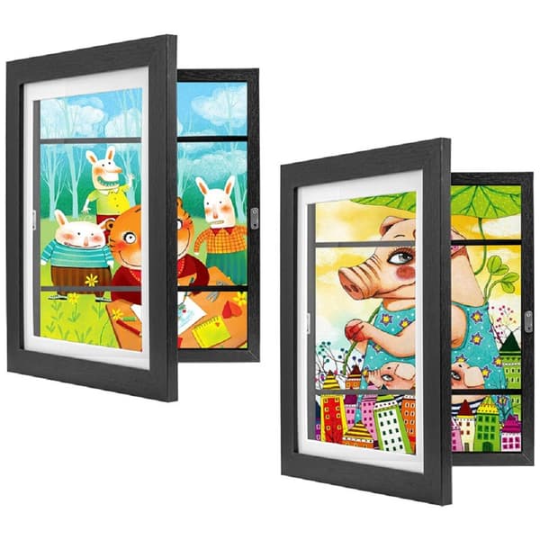 Barnkonst ramar Front-open Easy Change Art Frame ritningar konstverk bildramar för vägg bordsskiva White