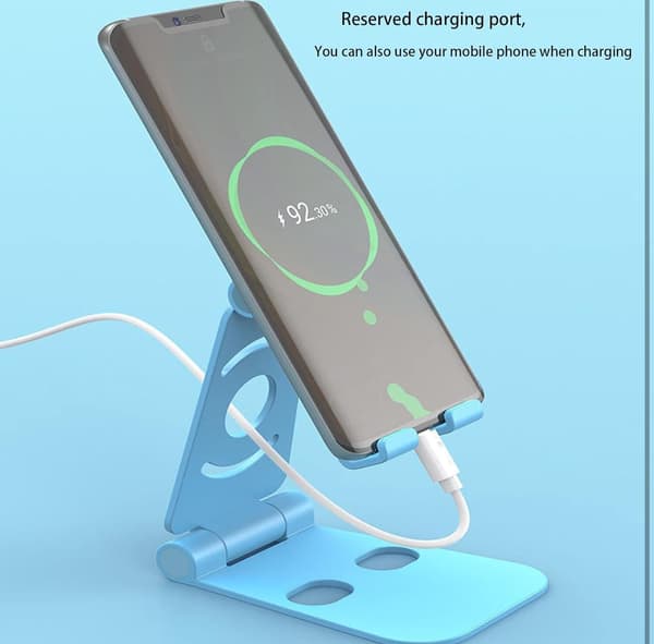 Justerbart smartphone- och skrivbordsställ, blått Blue