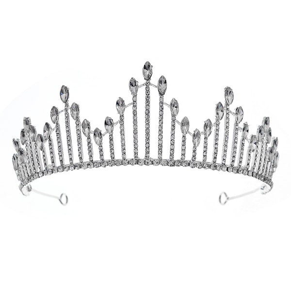 Glitrende jentekrystalltiara - Dameprinsesse brud pannebånd kostyme bryllupskrone
