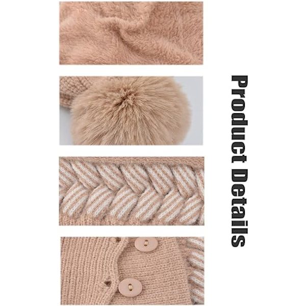 Hatt Halsduk Set, Vinter Hatt Set, Halsduk och Hatt Set för Kvinnor, Halsduk Hatt och Mask Set för Kvinnor