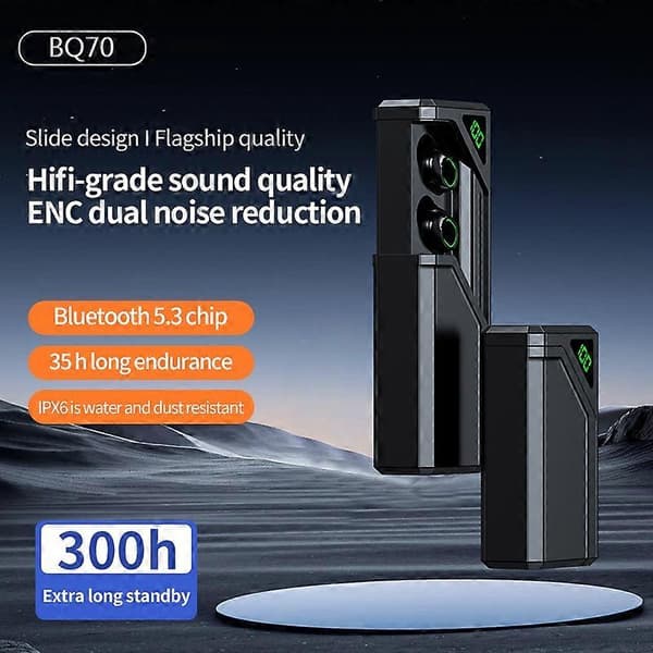 Typ A BQ70 ANC+ENC Brusreducerande Hörlurar Utskjutbara TWS In-Ear Bluetooth Hörlurar