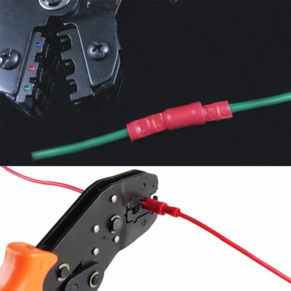 100 stk. kugleformede stik, isolerede ledningsforbindelser, crimp-forbindelser