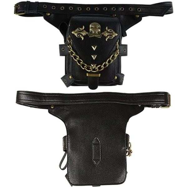 Taktisk Drop Leg Bag, Hoftebelte Midje Skulder Crossbody, Veskepose Svart