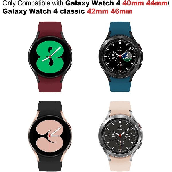 Paket med 10 remmar Kompatibel med Samsung Galaxy Watch 4 40 mm 44 mm 2021 Galaxy Watch 4 Classic 42 mm 46 mm remmar