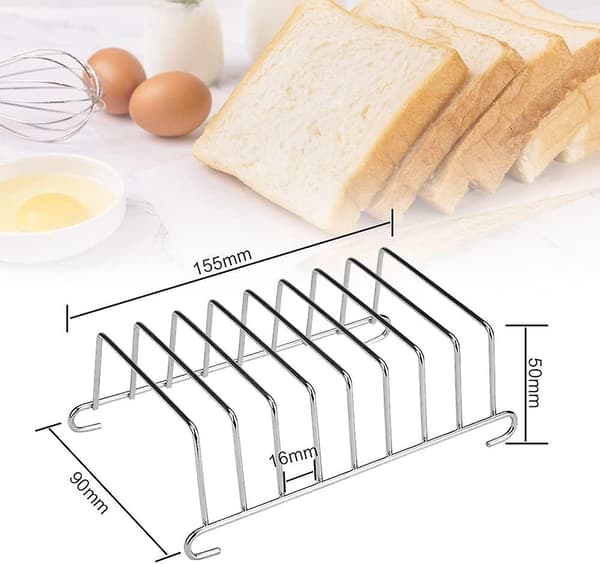 2 stk. toaststativ - toaststativ i rustfrit stål