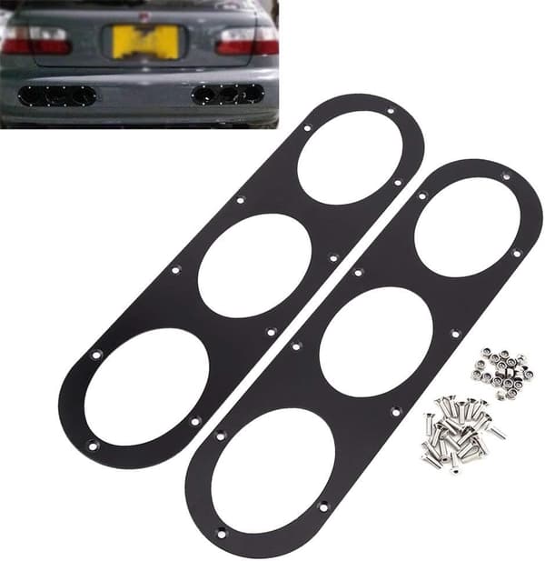 2 stk universal aluminiumslegering bakre støtfanger racing luftdeflektor bilstyling