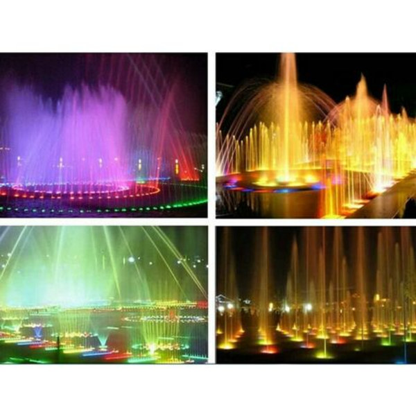 Chiyuan LED-lys fjernbetjening undervandslys farveskiftende akvarium damlys (sort skal RGB) 10W