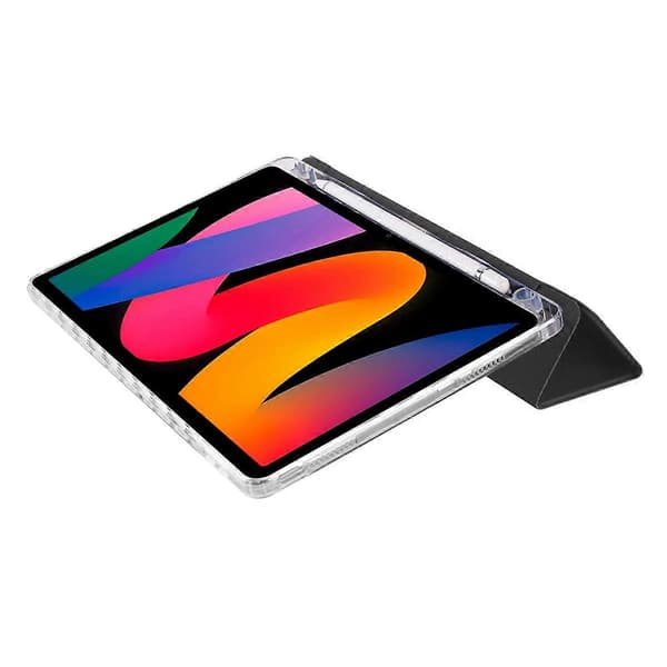Fodral för Xiaomi Redmi Pad SE, Tri-Fold Ställ Läder+TPU+Akryl Klar Baksida Tablet Skydd
