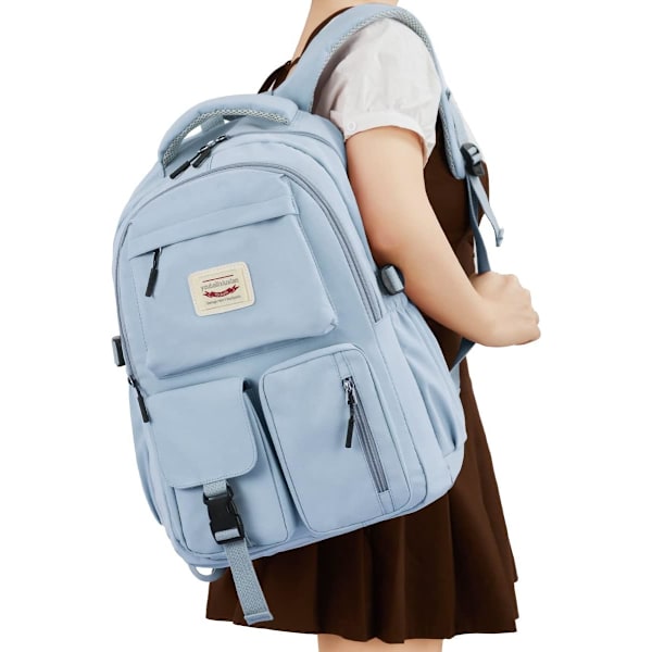 Lätt Skolryggsäck för Kvinnor, Söt Skolväska, Laptop Ryggsäck för Skolan, Avslappnade Dagryggsäckar, Reseryggsäck Rosa