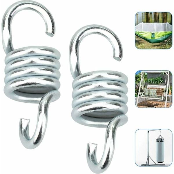 2-pack hängmattekrokfäste sandbag rostfritt stål fjäder kraftig 250 kg för hängmattestol hängande - silver