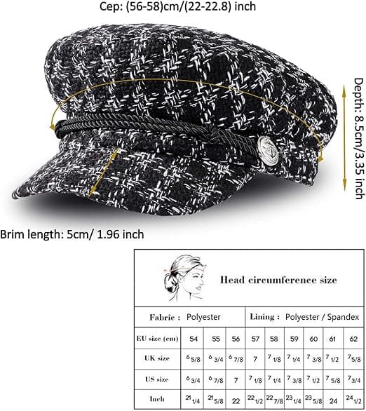 Hatter Kvinners korte brem solskjerm fasjonabel casual hatt Retro Britisk elegant vinter flat hatt Kvinner