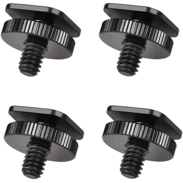 1/4 tums kameraadapter skruv 4-pack blixt varm sko fäste för DSLR-kamerarigg