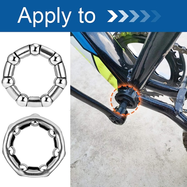 Cykel-kullager, cykel-vev-lager, 5/16" x 7-kulor-cykel-vev -lager, 4st Ersättnings MTB-del för cykelvev eller botten