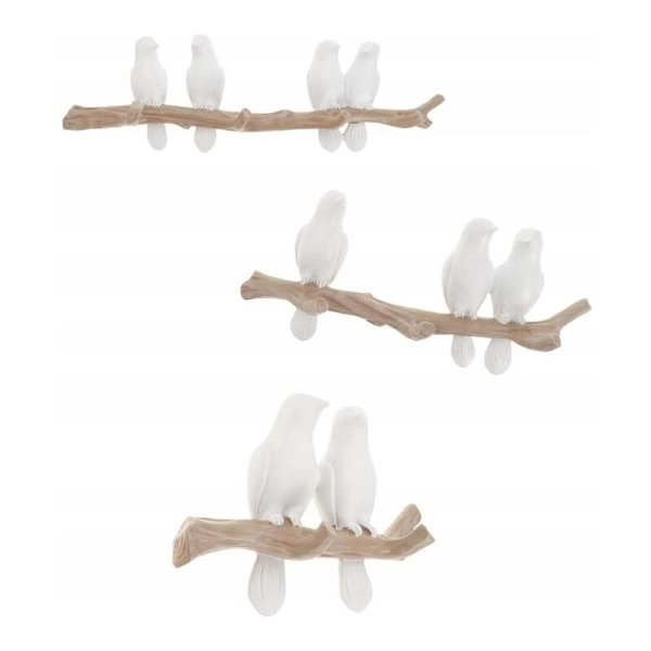 Kåpe krok, design fugl på tre kåpe krok kåpe krok vegg kåpe krok dekorativ kåpe krok - 2 fugler