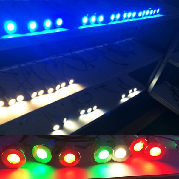 LED Undervands Pool Lys, 3W, 12V-24V DC, IP68 Vandtæt, Rustfrit Stål Aluminium, til Nedgravede Swimmingpools (Blå) blue