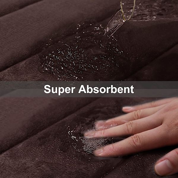 Memory Foam Bløde Bademåtter - Skridsikre Absorberende Badeværelsestæpper Gummibagside Løb