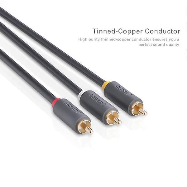UGREEN 10524 1,5 m 3 RCA han til 3 RCA han stereo audiokabel AUX-ledning
