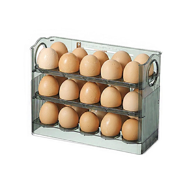 Full Kitchen Kjøleskap Egg Rack - Tre-lags Eggbrett