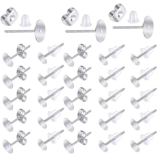 600pcs Stainless Steel Earrings Posts And Backs Set