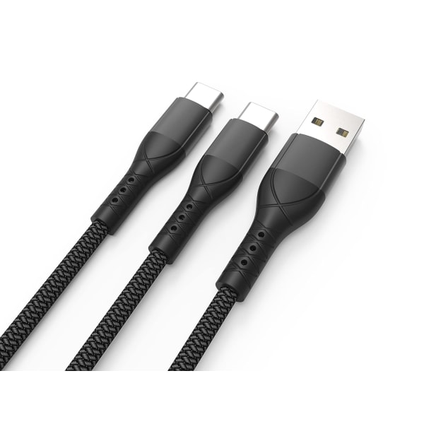 Sterk og holdbar USB-A til USB-C hurtig dataladerkabel ladekabel synkronisering for smarttelefoner og nettbrett
